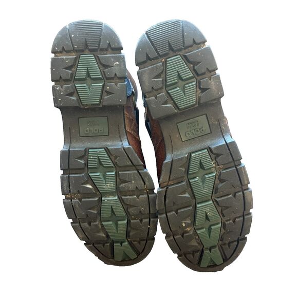 Polo Ralph Lauren Boots Conquest Hi III Mens 13D Brown Zip Leather Mid Calf - Picture 6 of 7